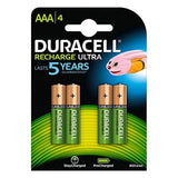 Duracell Durdllr03p4b HR03 AAA 800 MAH (4 PCs) wiederaufladbare Batterien