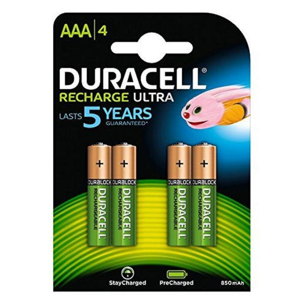 Duracell DurdllR03P4B HR03 AAA 800 MAH (4 PCS) BATAS RECARGABLES