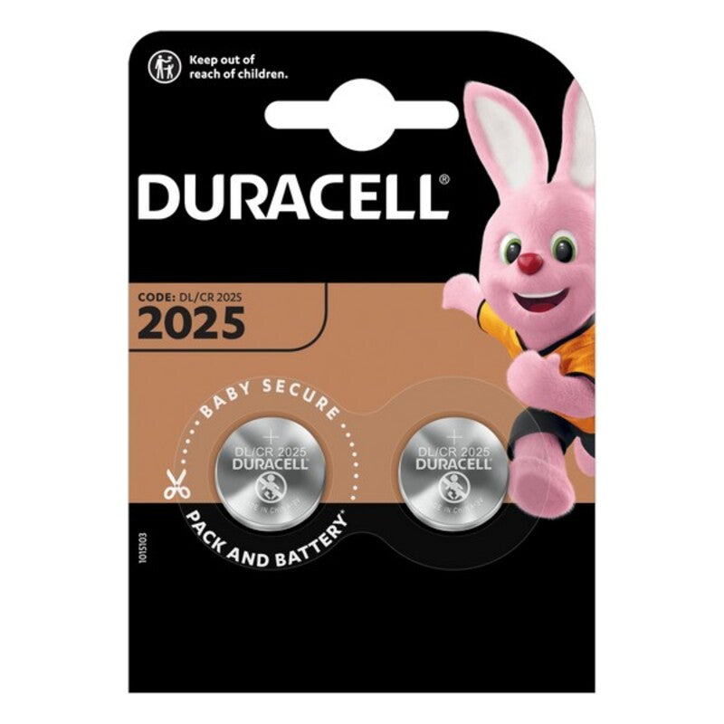 Lithium CR2025 Duracell 3 V (2 UDs)