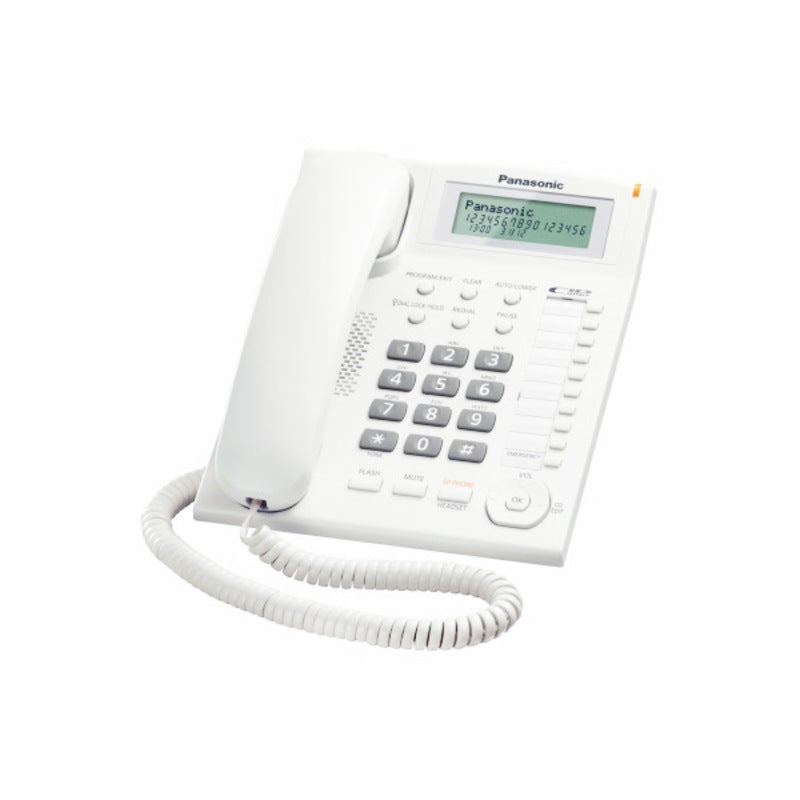 Telefono Fisso Panasonic Corp. KX-TS880EXW LCD Bianco