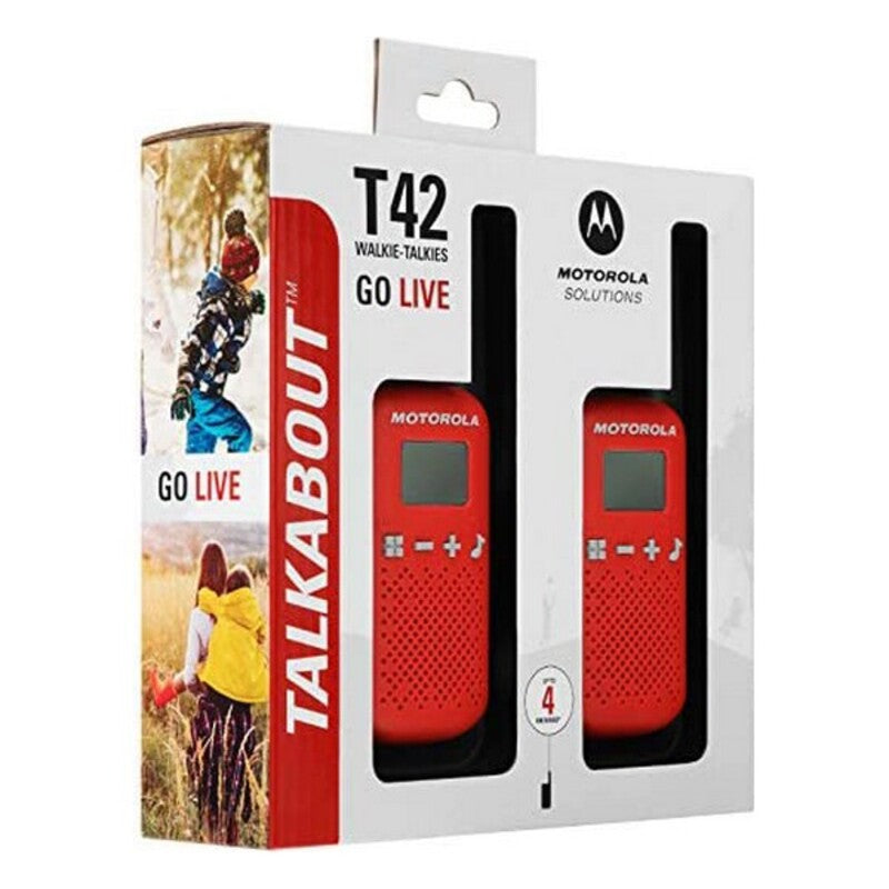 Walkie-Talkie Motorola T42 PMR446 1,3" LCD 4 km Rosso (2 pcs) (Ricondizionati A+)