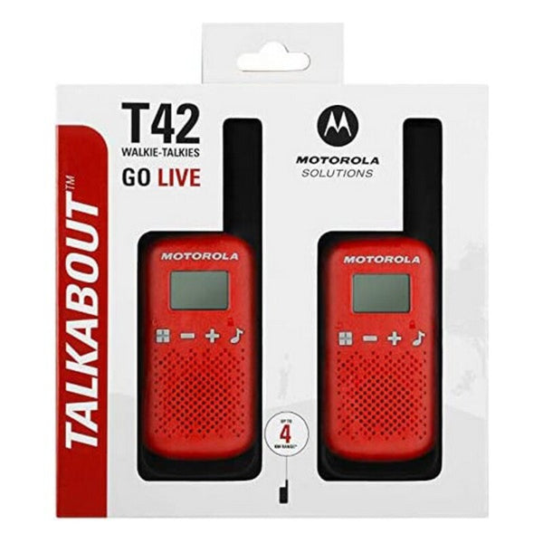 Walkie-Talkie Motorola T42 PMR446 1,3" LCD 4 km Rosso (2 pcs) (Ricondizionati A+)