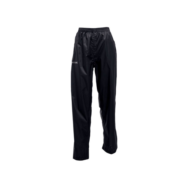 Pantaloni Regatta Overtrousers Nero Impermeabile (Ricondizionati A)