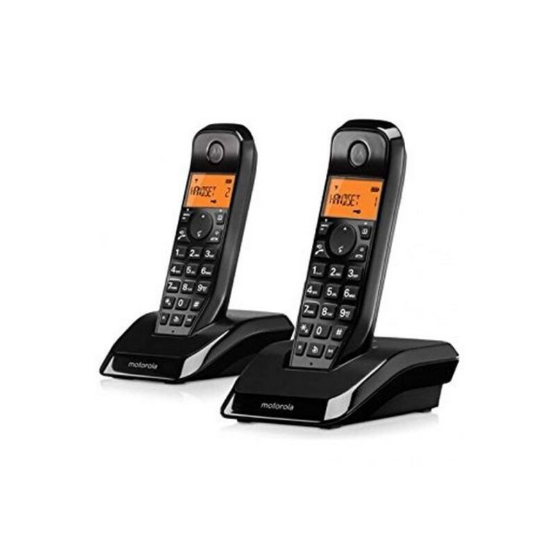 Telefono Senza Fili Motorola S1202 Duo Nero Bianco