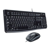 Tastiera e Mouse Ottico Logitech MK120 USB Nero