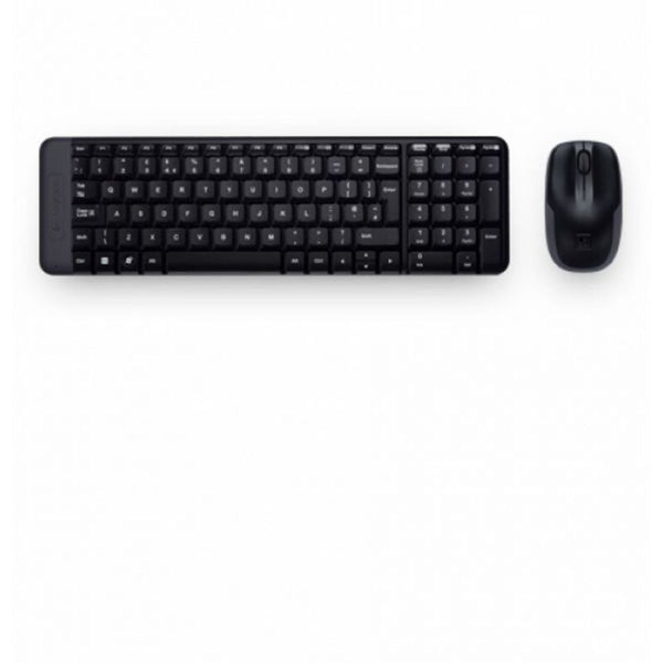 Tastiera e Mouse Wireless Logitech MK220 Nero