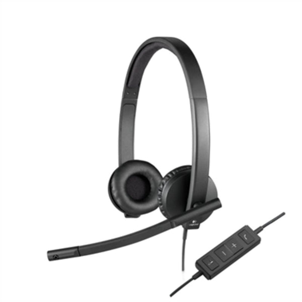 Kopfhörer mit Mikrofon Logitech STEREO H570e Schwarz