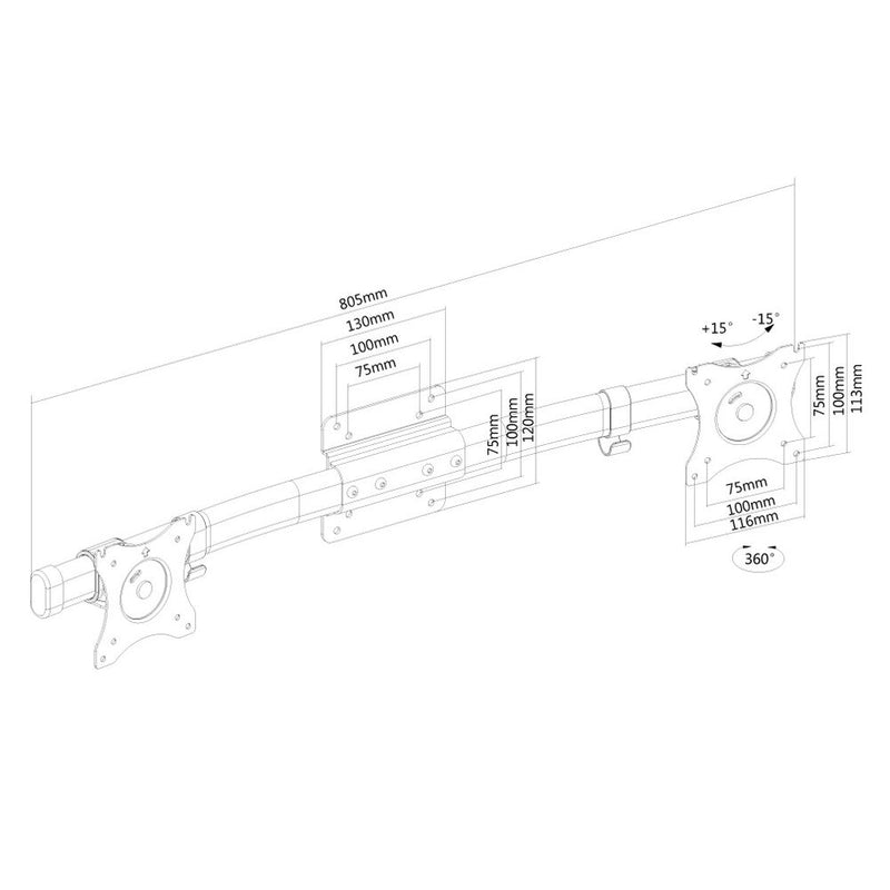 Supporto da Tavolo per Schermo Neomounts FPMA-CB100