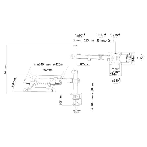 Supporto TV Neomounts FPMA-D550NOTEBOOK