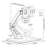 Bildschirm-Träger für den Tisch Neomounts FPMA-D885BLACK      