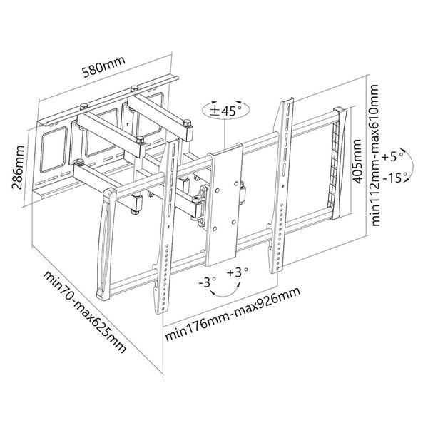 Supporto TV Neomounts LFD-W8000