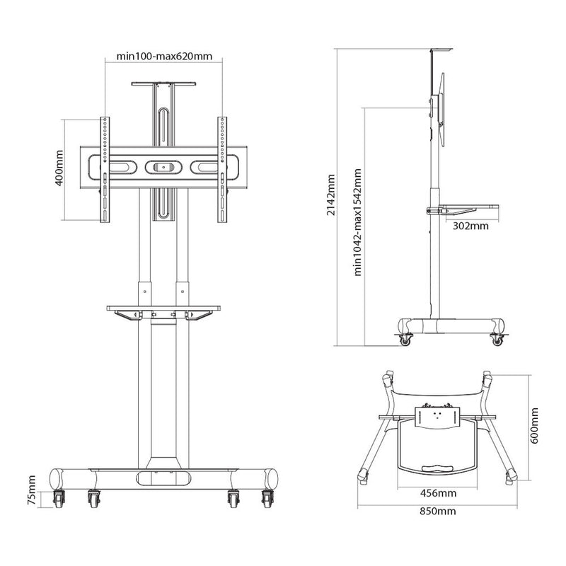 Stand regolabile Neomounts NM-M1700BLACK        Portatile