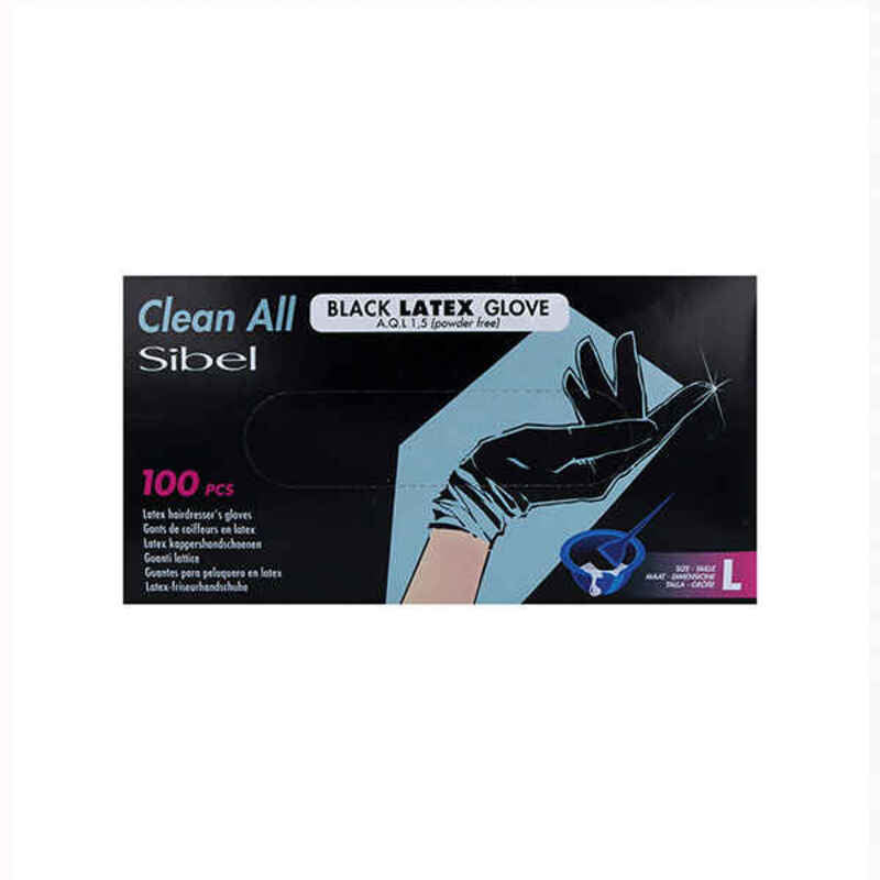 Gants jetables Sinelco grande taille noire L latex