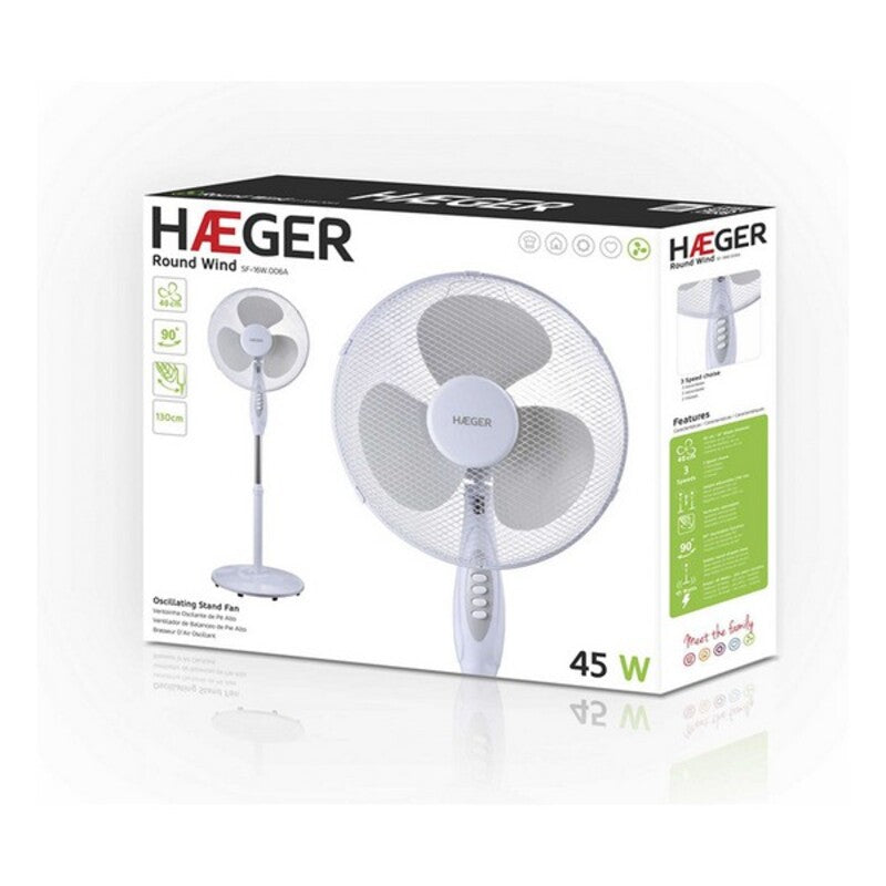 Ventilatore a Piantana Haeger Round Wind 45W