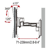 Soutien télévisé Haeger Double Tilt & Swivel 17 "- 37"