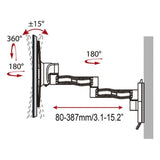 Supporto TV Haeger Triple Tilt & SWIVEL 17" - 37"