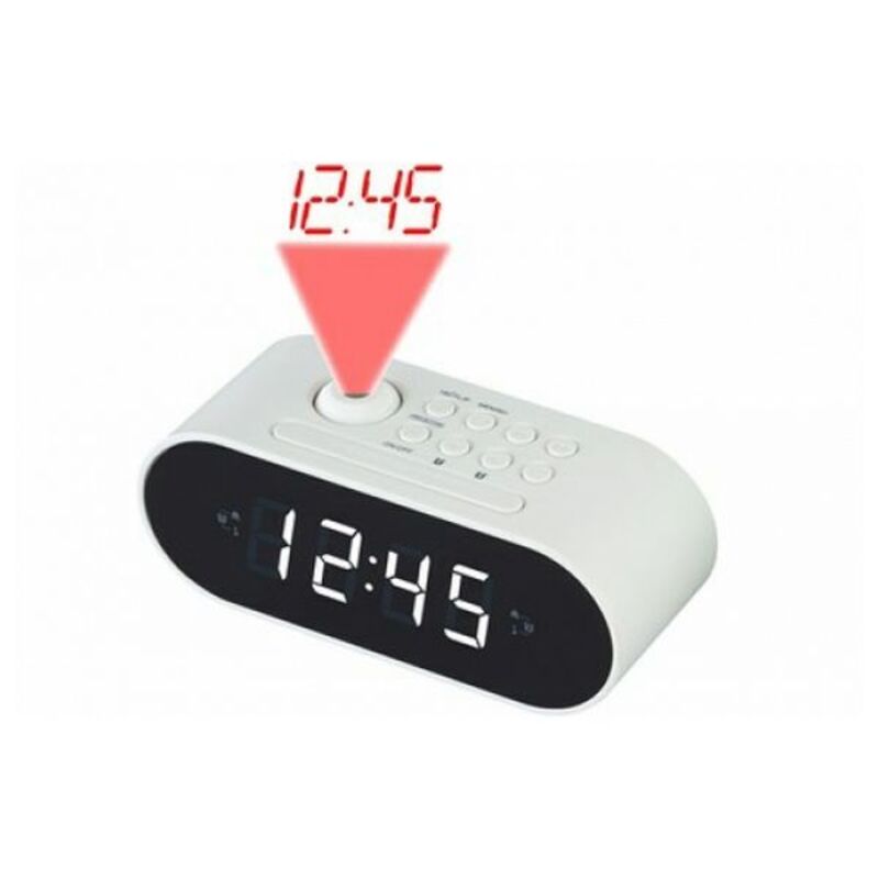 Radiosveglia con proiettore LCD Denver Electronics CRP-717 LED Bianco Nero