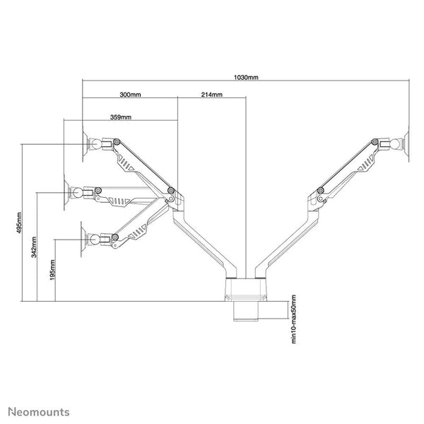 Supporto da Tavolo per Schermo Neomounts FPMA-D750DBLACK