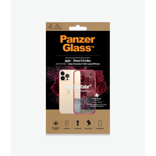 Panzer Glass Strawberry iPhone 13 Pro Max Grenade rouge transparent