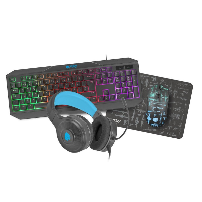 Teclado Gaming Pack Fury Thunderstreak 3.0 4in1