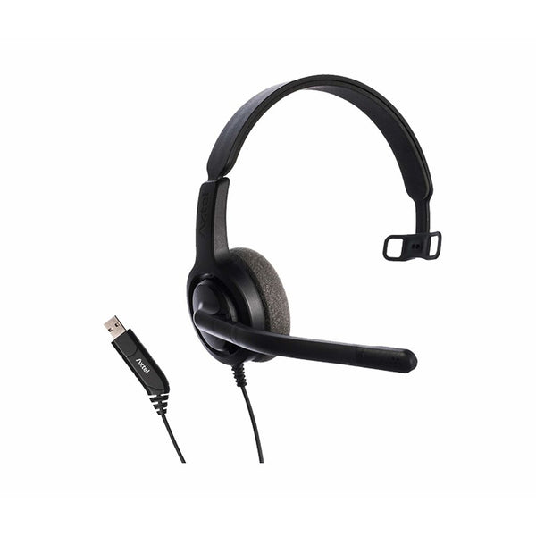 Auriculares con Micrófono Axtel  AXH-V28USBM Negro