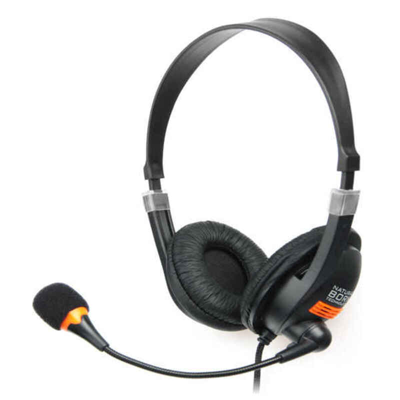 Auriculares con Micrófono Natec Drone Negro Naranja