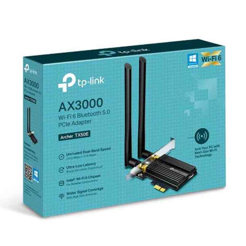 Scheda di Rete Wi-Fi TP-Link Archer TX50E Bluetooth 5.0 WiFi 6 GHz PCIe