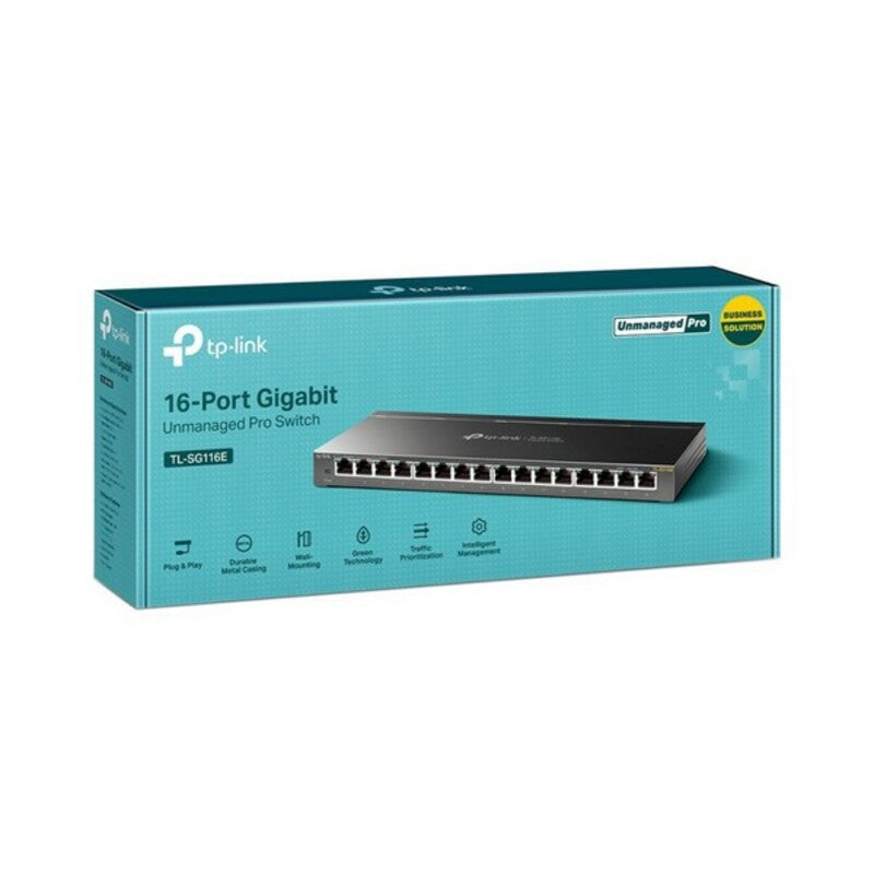 TP-LINK TL-SG116E RJ45 Table noire 32 Gbps (16 portes)