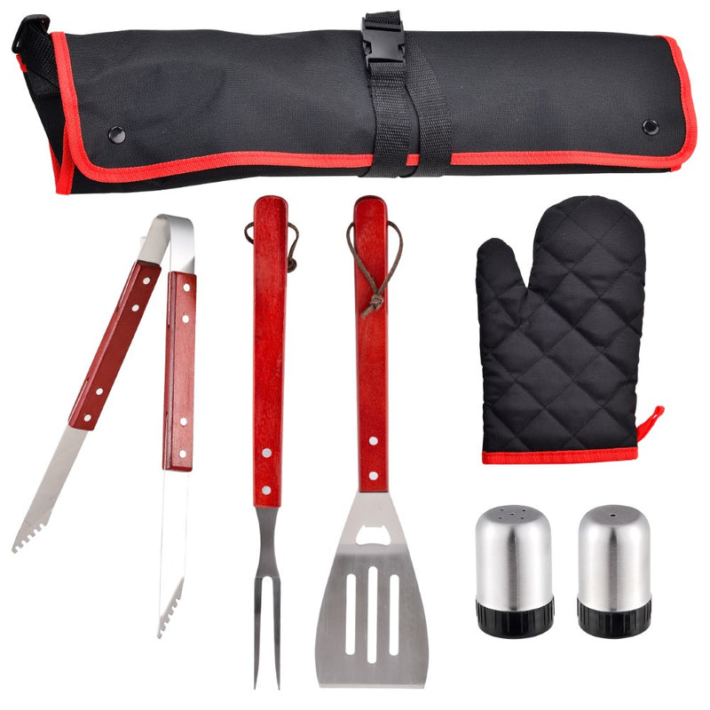 Küchenutensilien-Set Bergner BBQ Edelstahl Silberfarben (7 pcs)