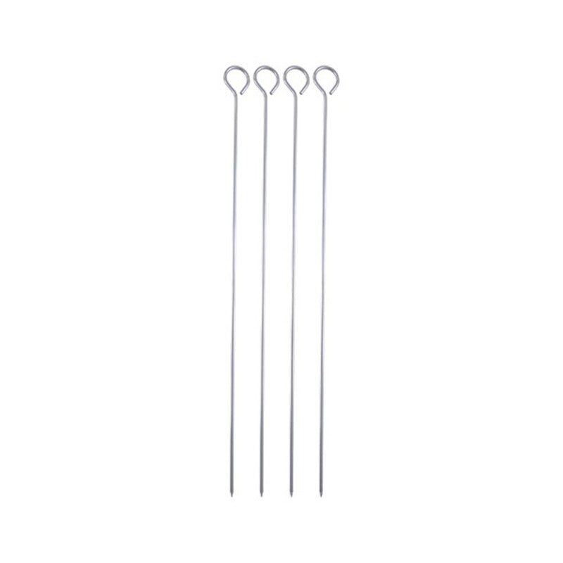 Set de Pinchos para Barbacoa Bergner BBQ Acero Inoxidable Plateado (4 uds)