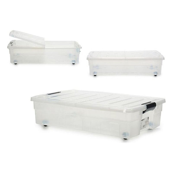 Armadio per Vestiti e Scarpe (60 l) Bianco Trasparente (46 x 18 x 75 cm) (46 x 18 x 75 cm) - zannishop