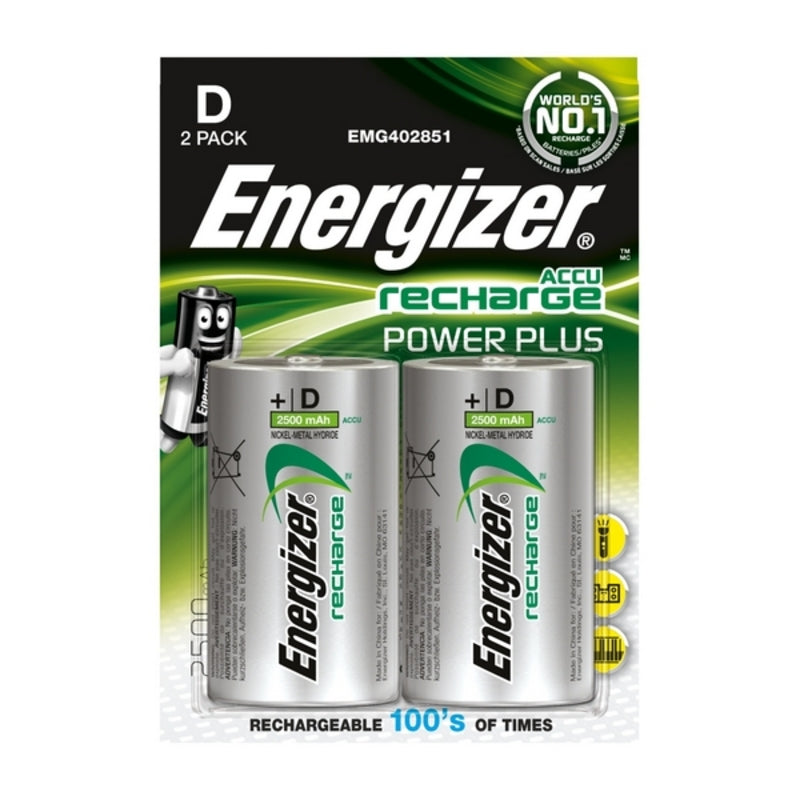 Wiederaufladbare Batterien Energizer END2500P2 HR20 D2 2500 MAH