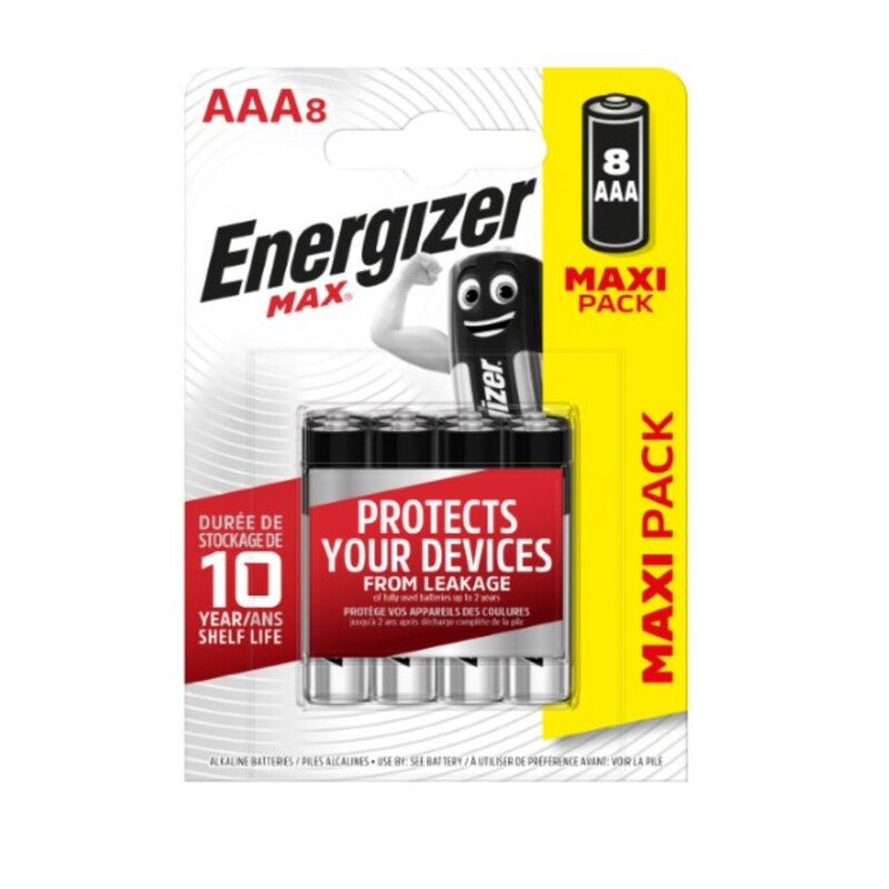 Energizer Max LR03 AAA -Batterien (8 PCs)