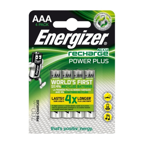 Wiederaufladbare Batterien Energizer AAA-HR03 AAA HR03 700 MAH NERO