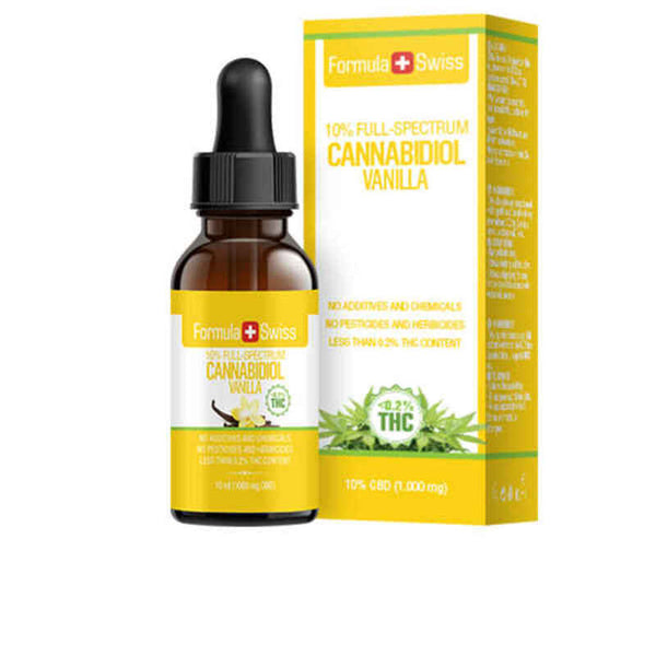 Olio Cannabidiol Formula Swiss CBD Oil in MCT Oil Vanilla 10% 10% CBD
