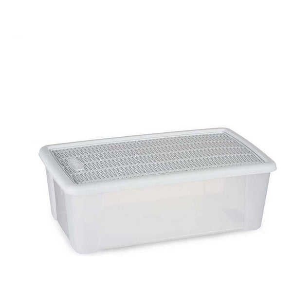 Caja con Tapa Elegance Blanco Plástico (19,5 x 11,5 x 33 cm)