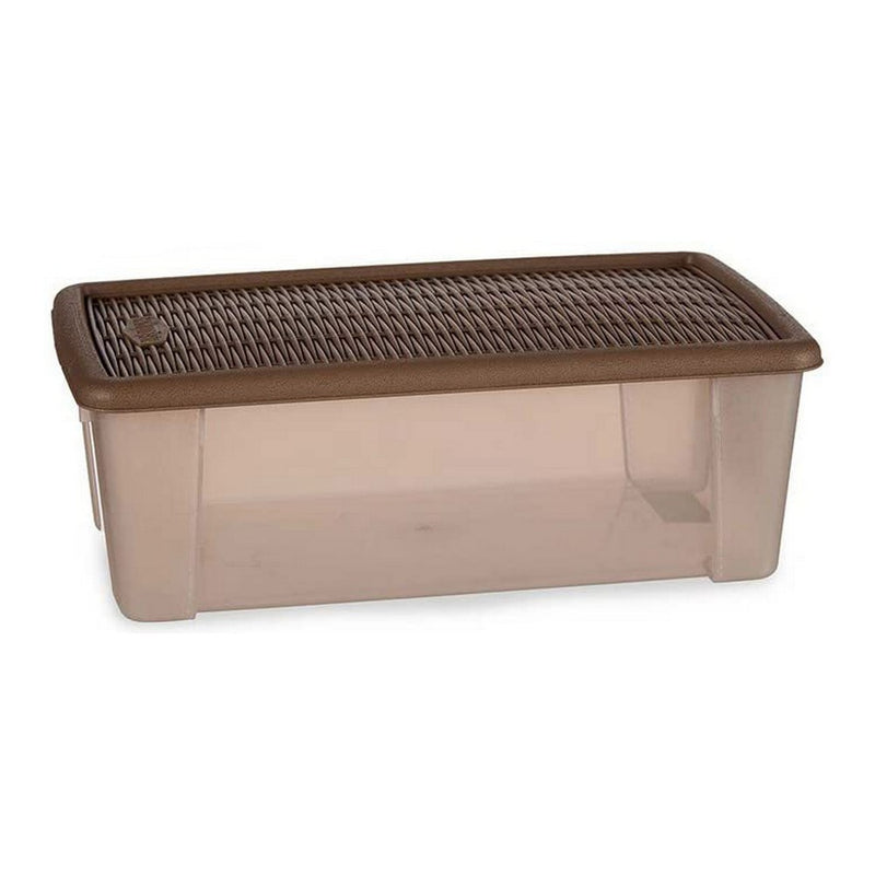 Caja con Tapa Elegance Beige Plástico (19,5 x 11,5 x 33 cm)