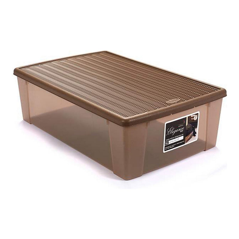 Caja con Tapa Elegance Beige Plástico (38,5 x 17 x 59,5 cm)