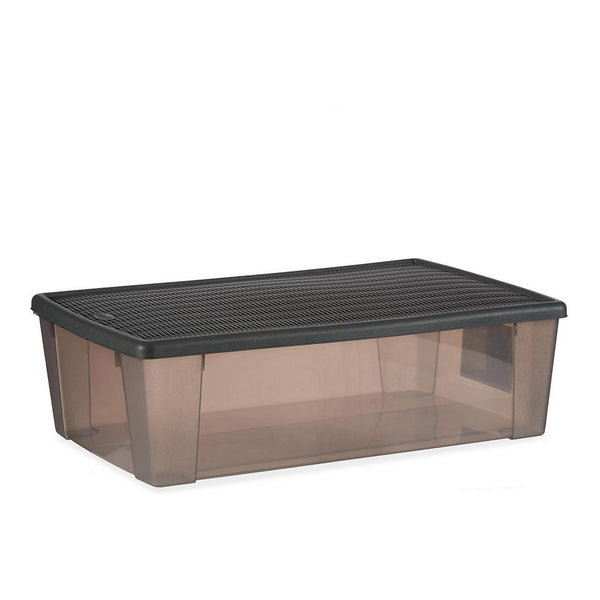 Caja de Almacenaje Elegance Gris 30 L Plástico (38,5 x 17 x 59,5 cm)