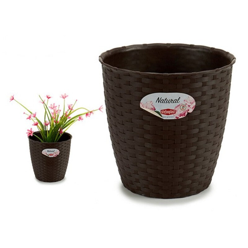 Vaso Plastica Cioccolato (19 x 17,5 x 19 cm)