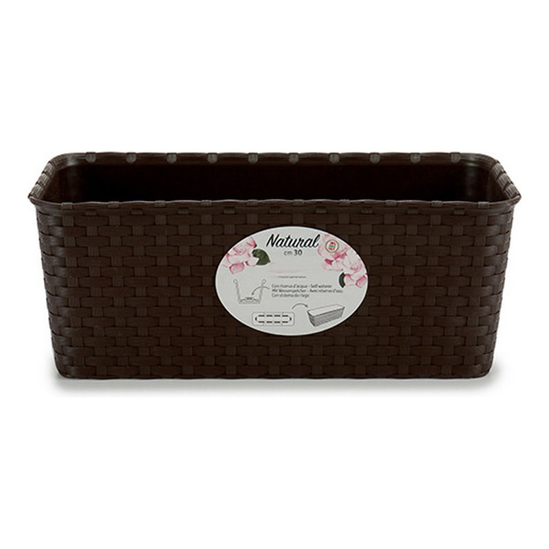 Jardinera Stefanplast Plástico Natural Chocolate (13 x 11 x 29 cm)