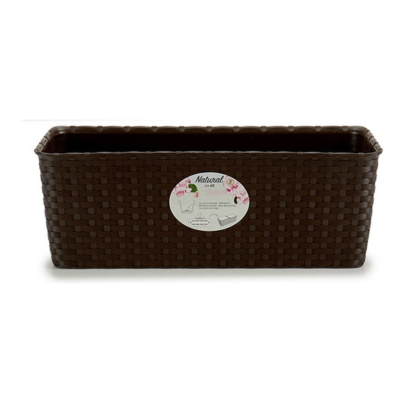 Jardinera Stefanplast Plástico Natural Chocolate (15,5 x 13,5 x 39 cm)