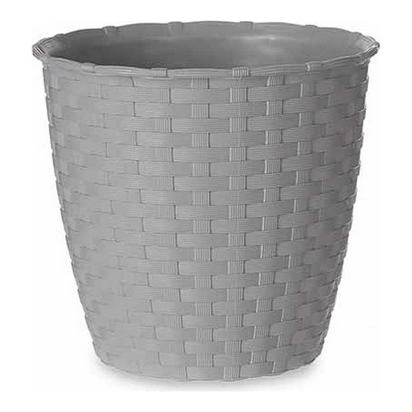 Vaso Grigio Plastica (14 x 13 x 14 cm)