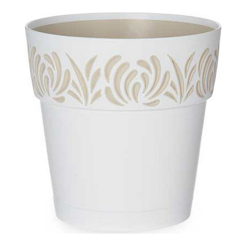 Vaso Autoirrigante Gaia Bianco Plastica (15 x 15 x 15 cm)