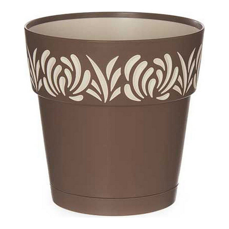 Vaso auto-irrigante Gaia Marrone Plastica (15 x 15 x 15 cm)