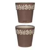 Vaso auto-irrigante Gaia Marrone Plastica (15 x 15 x 15 cm)