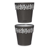 Vaso Autoirrigante Gaia Antracite Plastica (15 x 15 x 15 cm)