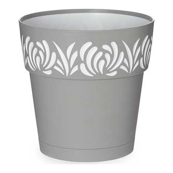 Vaso auto-irrigante Gaia Grigio Plastica (19 x 19 x 19 cm)