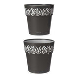 Vaso Gaia Antracite Plastica (19 x 19 x 19 cm)