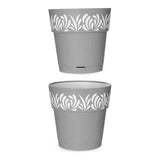 Vaso auto-irrigante Gaia Grigio Plastica (25 x 25 x 25 cm)